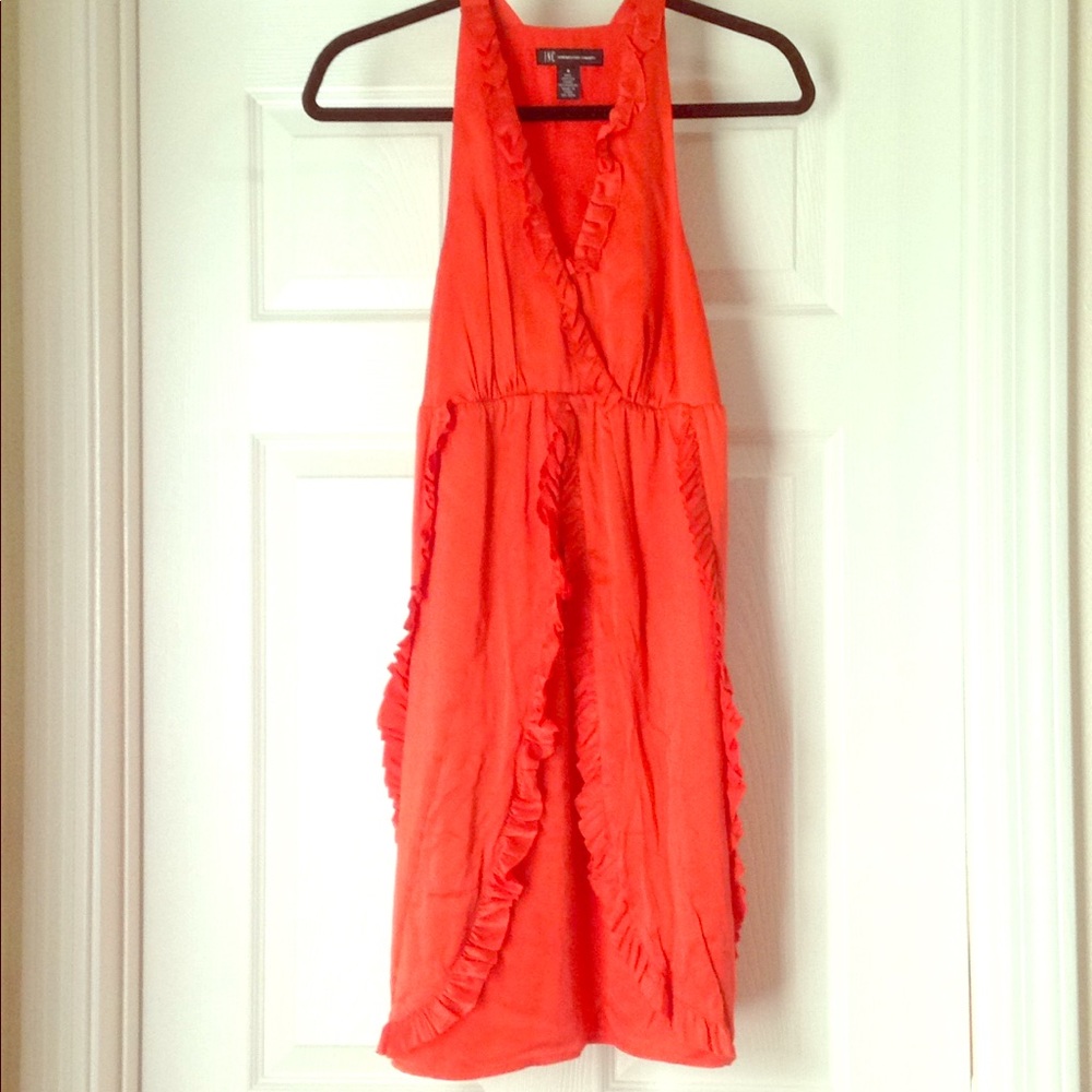 Silk orange dress by INC, size 4